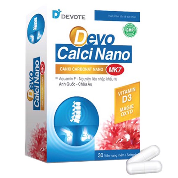 Devo Calci Nano MK7 - Giúp bổ sung canxi, vitamin D3 cho cơ thể, giúp phát triển chiều cao và giảm còi xương ở trẻ nhỏ
