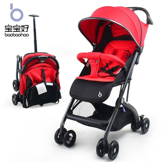 Xe Đẩy Du Lịch Cao Cấp Gấp Gọn Kiểu Vali Kéo Baobaohao QZ1 Chính Hãng ( Màu Đỏ )