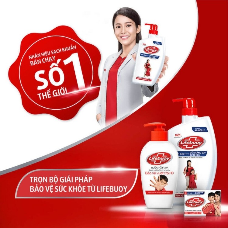 Sữa tắm Lifebuoy bảo vệ khỏi vi khuẩn và chăm sóc da 800gr