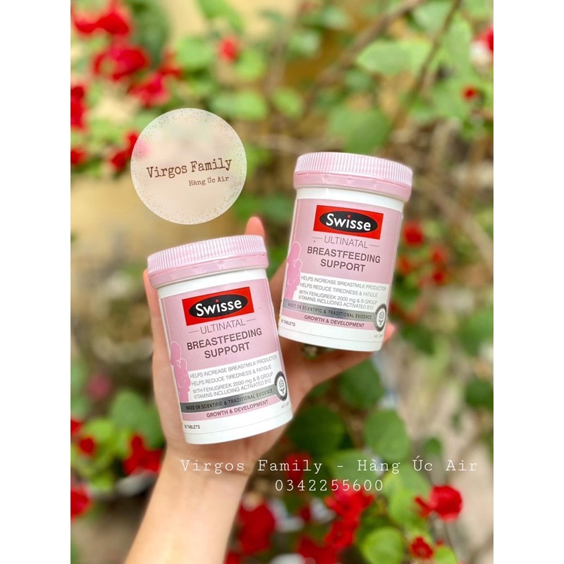 Swisse Breastfeeding Support cỏ lợi sữa úc 90 viên