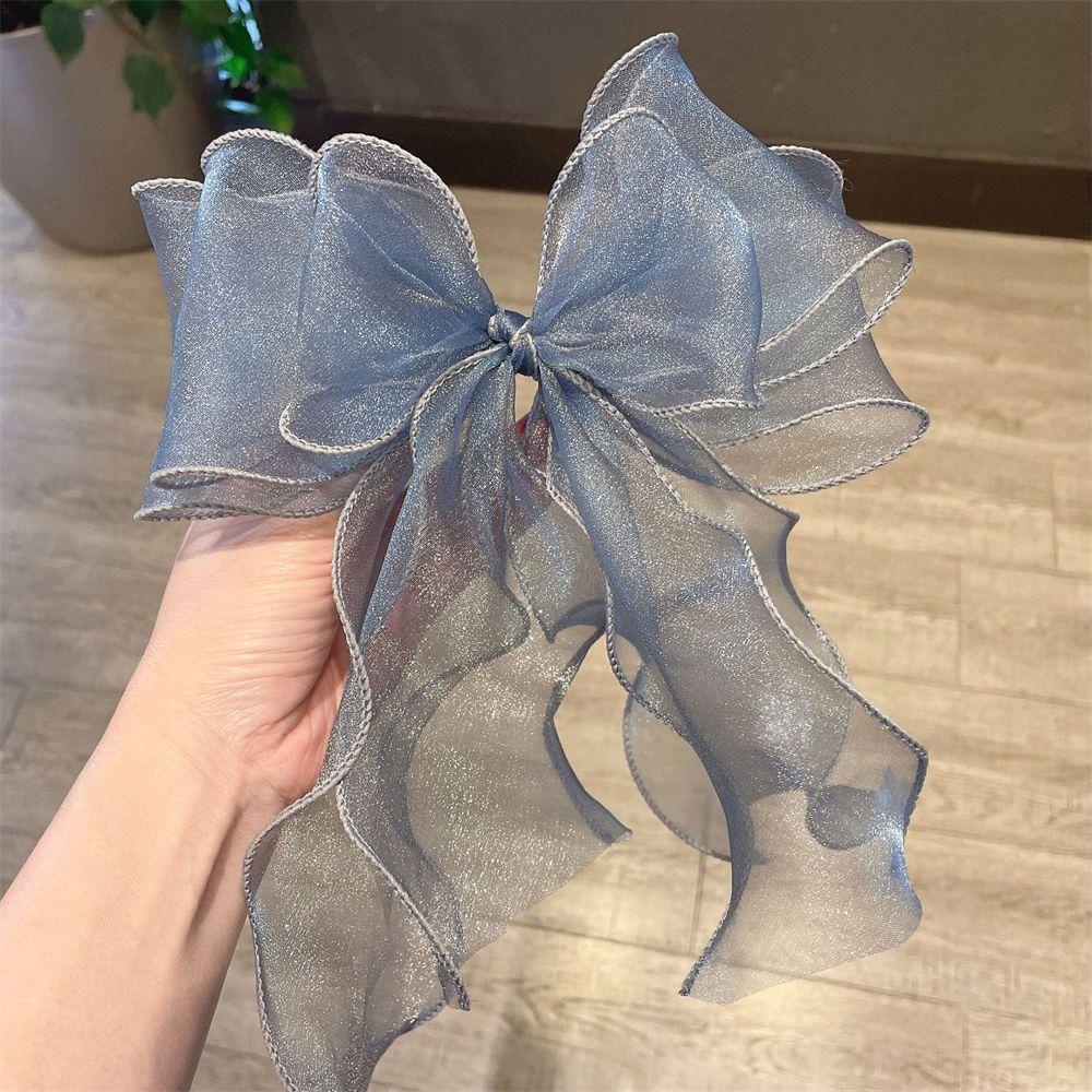 Kẹp Tóc Đính Nơ Ruy Băng Nhiều Lớp Thanh Lịch