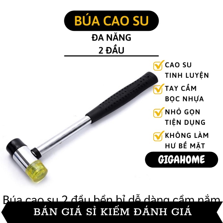 Búa cao su   GIÁ VỐN  Búa cao su 2 đầu chất liệu bền chắc, cán búa được làm từ sắt cho đồ bền cao và chắc chắn 6231