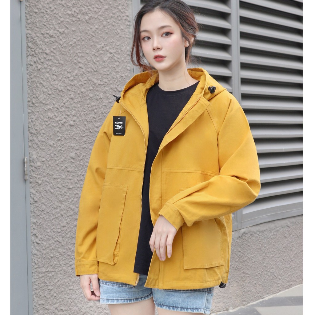 [Mã 2611THTRANG100K hoàn 10% xu đơn 99K] Áo khoác kaki nữ Mille WASH Ulzzang Unisex | chống nắng | form rộng - Gooan