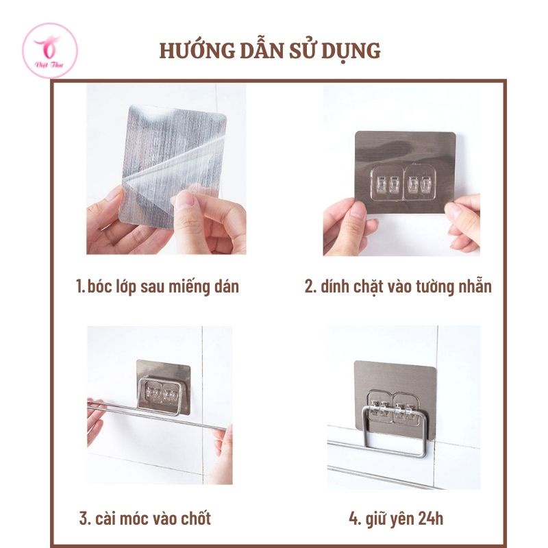 [XẢ HÀNG] Móc treo giấy cuộn tiện lợi cho nhà bếp Việt Thư chất liệu inox không gỉ