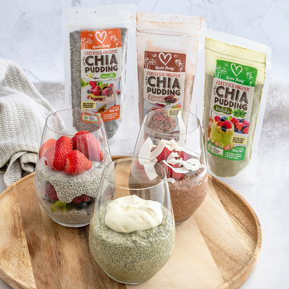 Bột hạt chia pudding Chef's Choice hữu cơ organic hạt chia 155g nhập khẩu Úc Heofut