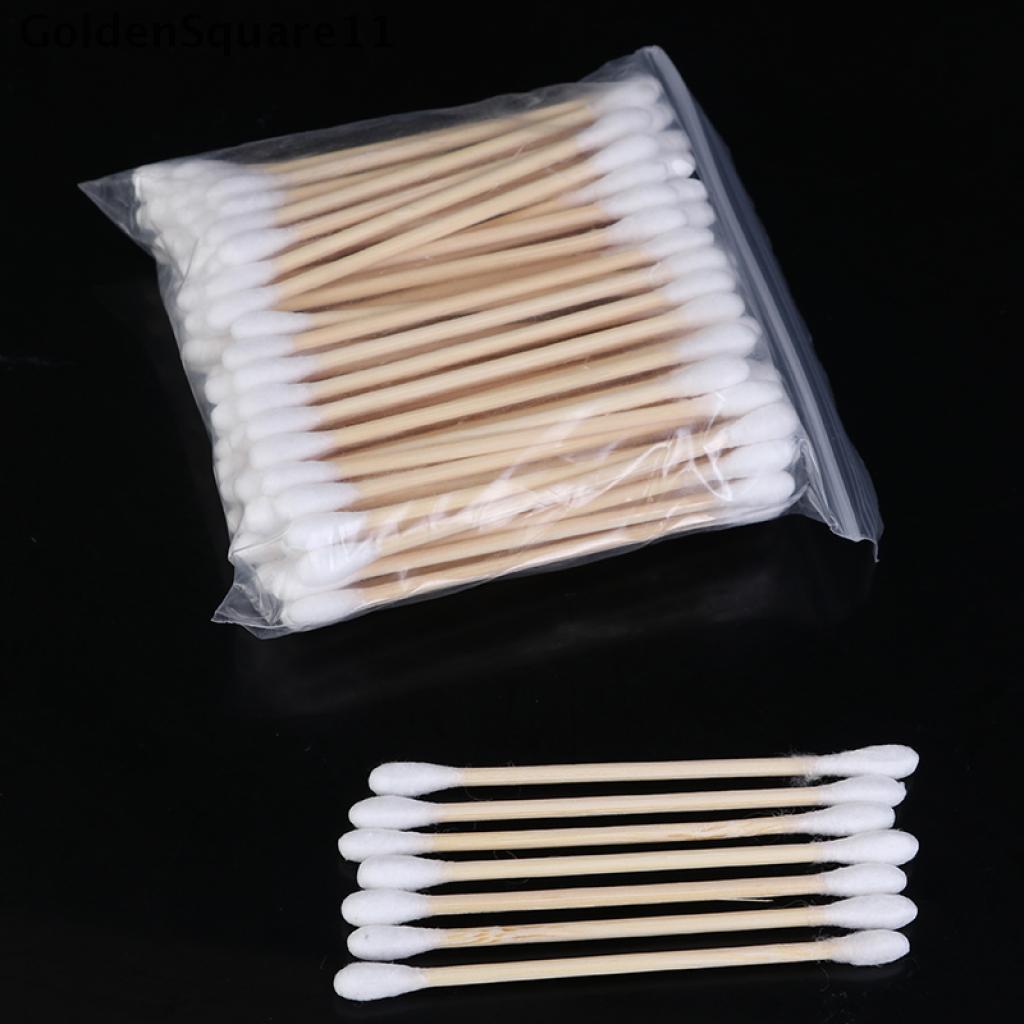 Set 100 Tăm Bông Cotton Hai Đầu Dùng Một Lần Trang Điểm