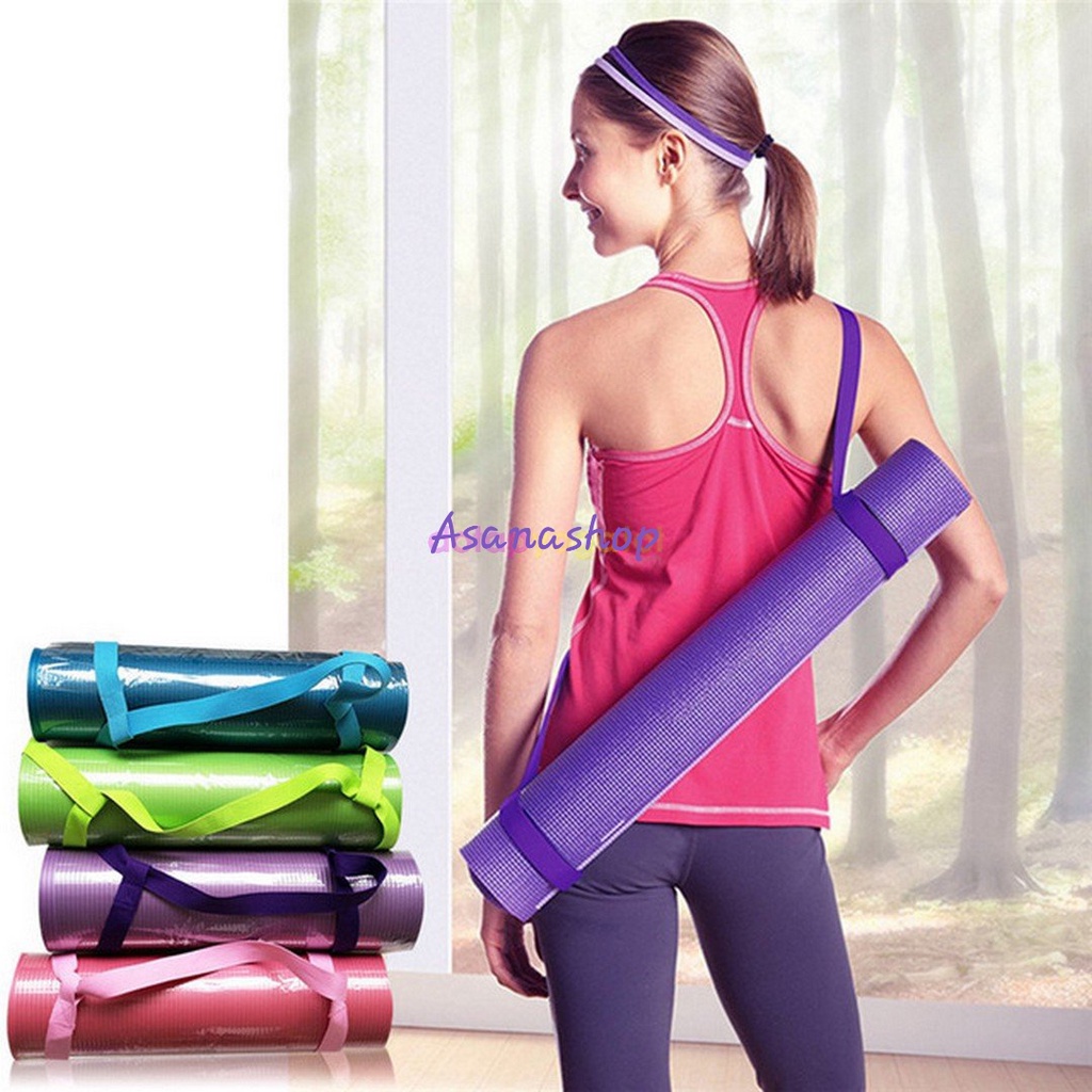 Dây Đeo Thảm Yoga Cao Cấp, Dài 1m6, Sợi Bông Pha Lanh, Bền, Đẹp, Tiện Lợi, Có Thể Dùng Làm Dây Tập Yoga