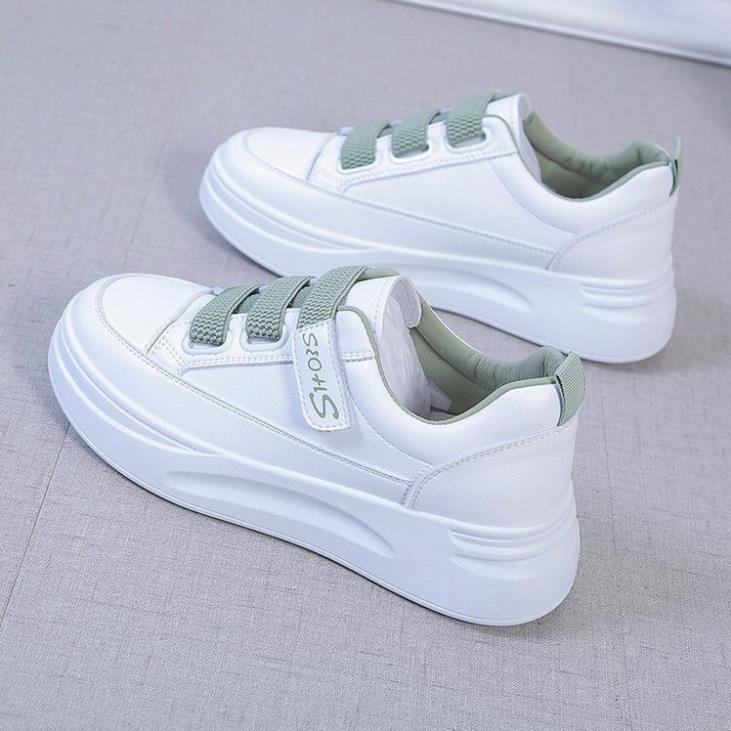 Giày Thể Thao Nữ- Giày Nữ Sneakers SH03S, Tăng chiều cao, Độn Đế, 3 Màu Xanh, Vàng và Xám, Êm Chân, Đẹp, Giá Rẻ RUS