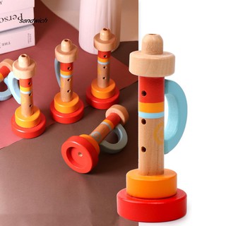 SDWC Wooden Whistle Trumpet Portable Musical Instrument Baby Early Educational Toy