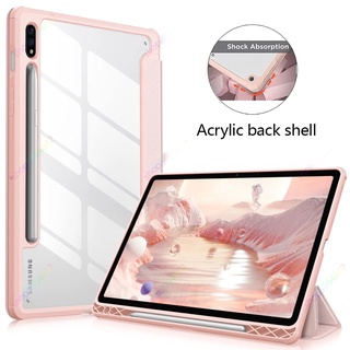 Ốp máy tính bảng tpu + acrylic chống sốc cho samsung galaxy tab s8 ultra s7 fe s8 plus s7 plus tab a8 10.5 a7 10.4 s8 s7 s6 lite