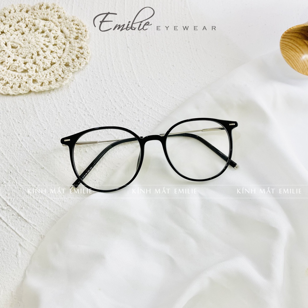 Gọng kính nam nữ nhựa dẻo cao cấp mảnh nhẹ Kính mắt Emilie phụ kiện thời trang 01243