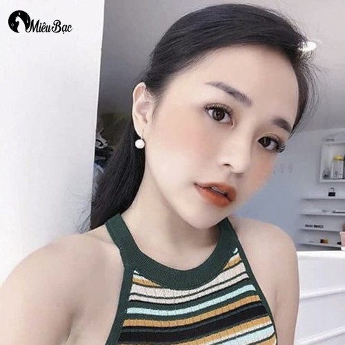 Bông tai nữ MIÊU BẠC round phong cách thời trang Ulzzang Unisex