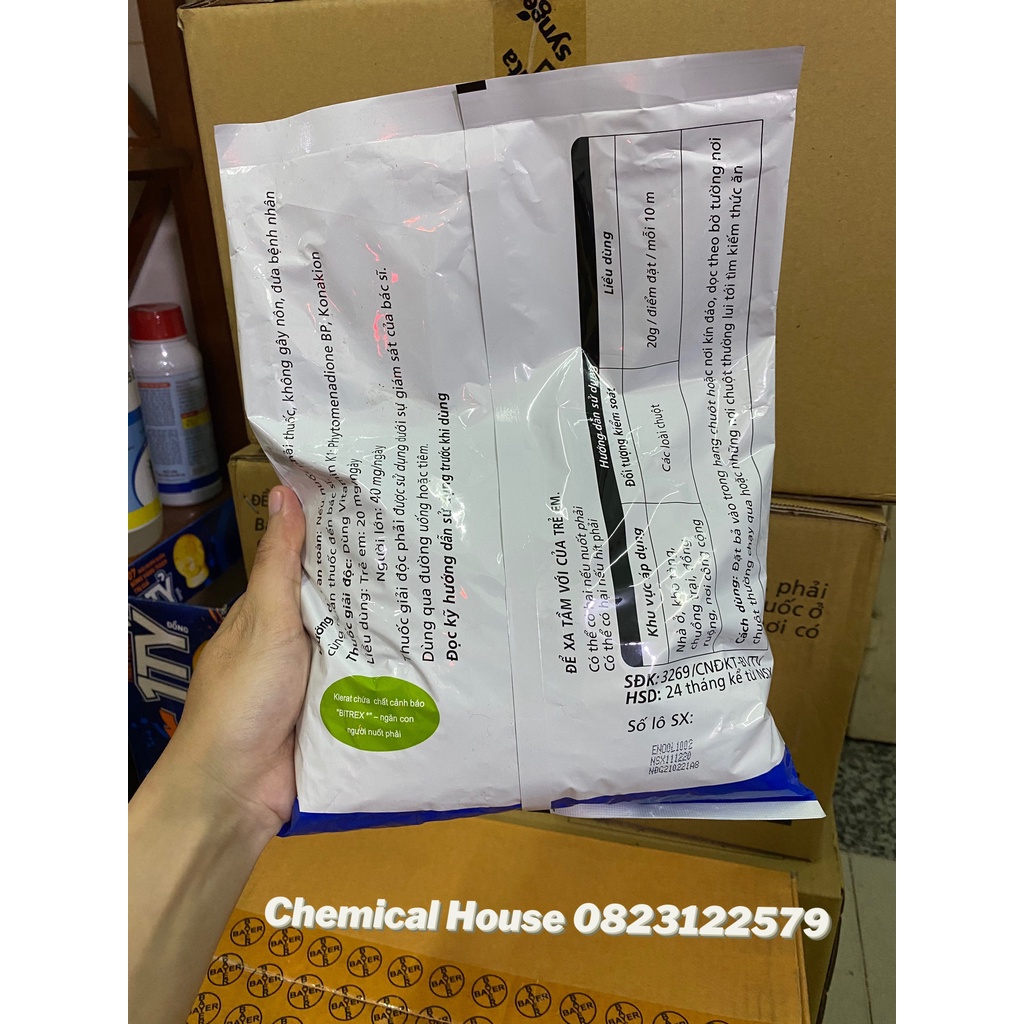 Thuốc Trừ Chuột Klerat 0.005 Pellete Dạng 1kg thế hệ mới sản phẩm thuốc công ty lớn hóa chất Syngenta