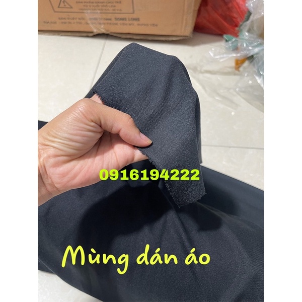 Mùng đen mỏng-dán áo vest, váy - độ dính tốt-tối thiểu 2m