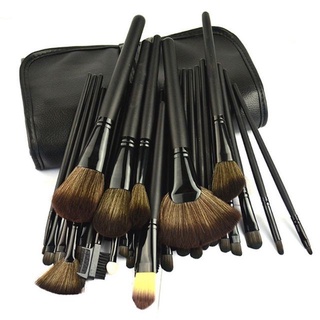 Cọ trang điểm chuyển nghiệp 32 cây & 24 cây kèm bao da, bộ cọ trang điểm cá nhân 32 cây & 24 cây mềm mại kèm bao đựng