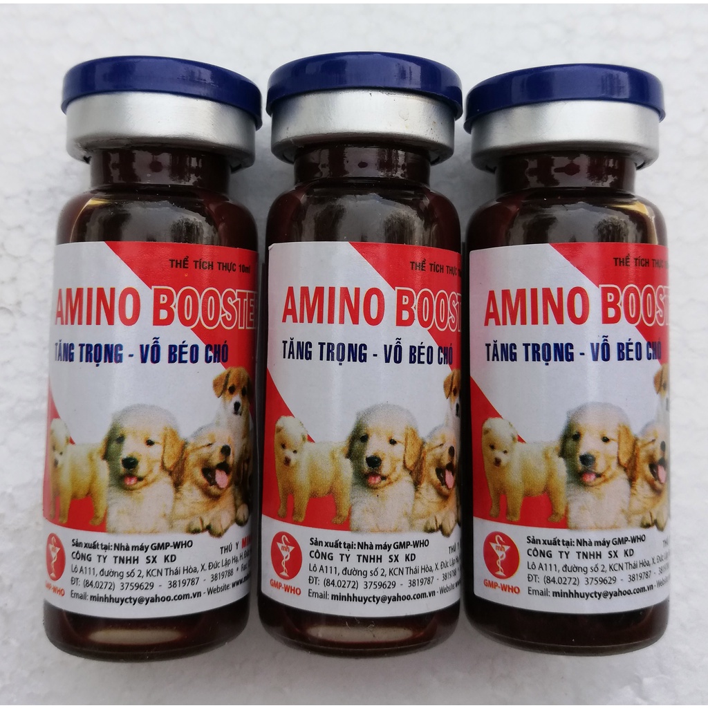 3 lọ 10ml Siêu vỗ béo chó, mèo Amino Booster