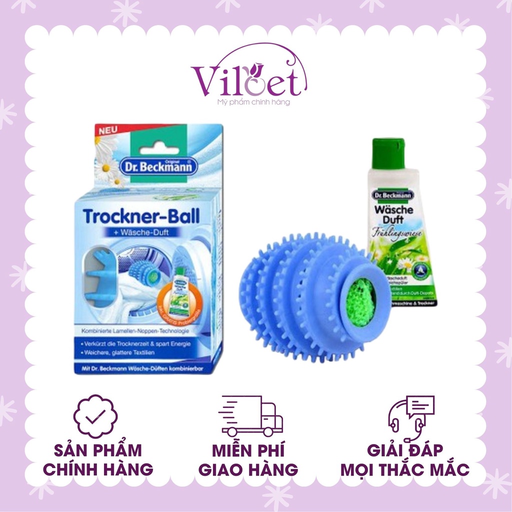 Bóng giặt đồ Trockner Ball Dr Beckmann chống nhăn, làm thẳng quần áo - Shop Viloet
