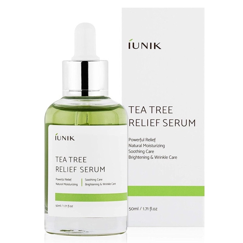 Tinh chất tràm trà giảm mụn IUNIK Tea Tree Relief Serum 50ml