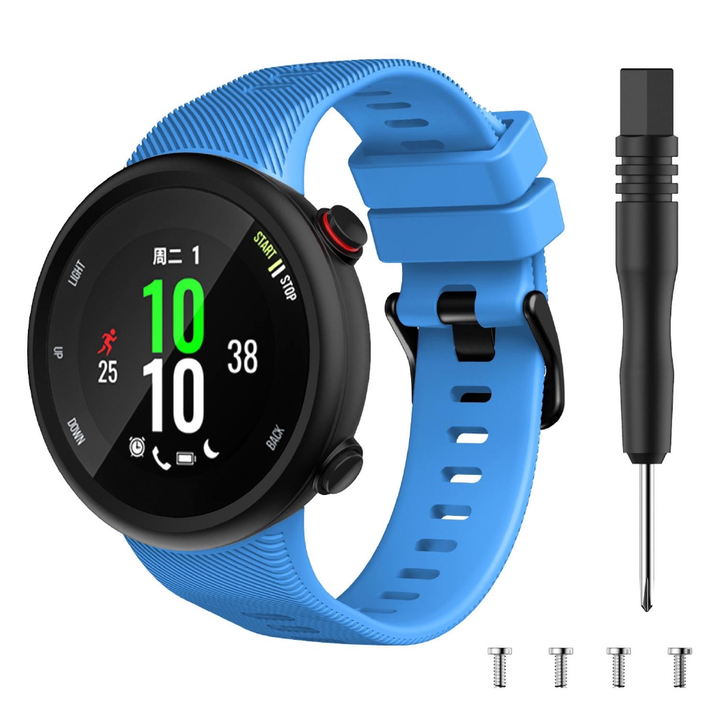 Dây Đeo Thay Thế Chất Liệu Silicon Thiết Kế Sọc Gân Nổi Cho Garmin Swim 2 / Garmin forerunner 45