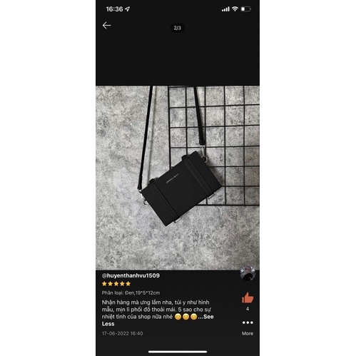 Túi hộp đeo chéo nam