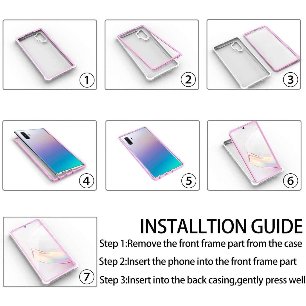 Ốp Điện Thoại TPU Mềm Phối PC Cứng Hai Lớp Trong Suốt Cho Samsung Galaxy S22 Ultra/S21 Plus/S22/S21 Ultra/S21 Plus/Note 20