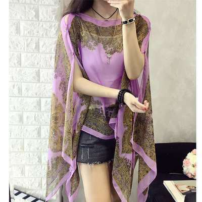 Khăn Quàng Cổ Chiffon Chống Nắng Thời Trang Mùa Hè Cho Nữ