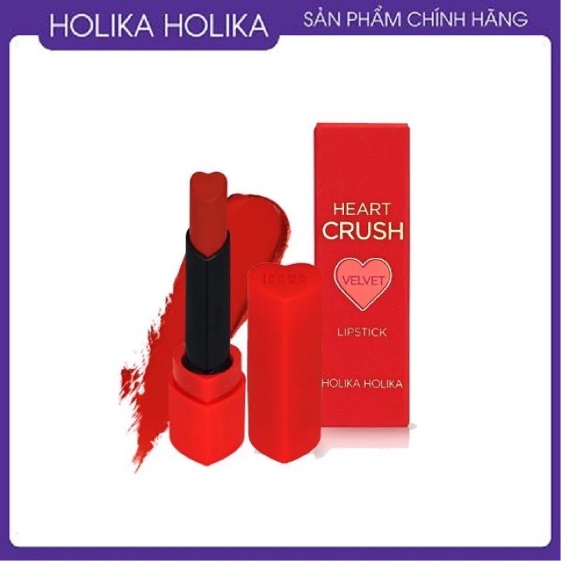 Son lì mềm mịn lâu trôi Holika Holika Heartcrush Lipstick Comfort Velvet