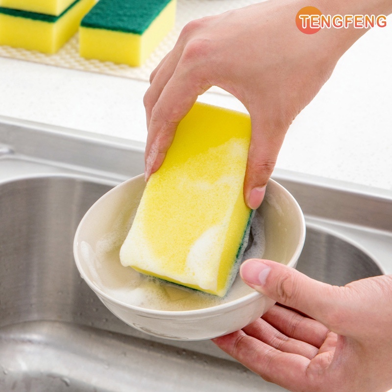 Miếng Bọt Biển Hai Mặt Dùng Để Lau Chùi Dụng Cụ Nhà Bếp Tiện Dụng