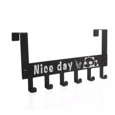 Móc treo đồ, treo quần áo sau cửa Nice Day màu đen bằng thép chống gỉ