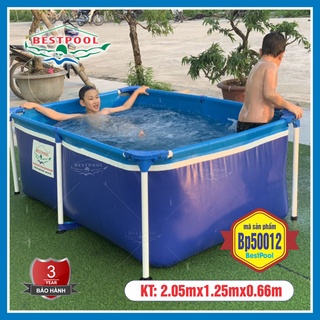 Bể bơi khung kim loại Bestpool  1.2m x 2m x 0.6m - Bể bơi phao không cần bơm hơi- bể bơi cho bé