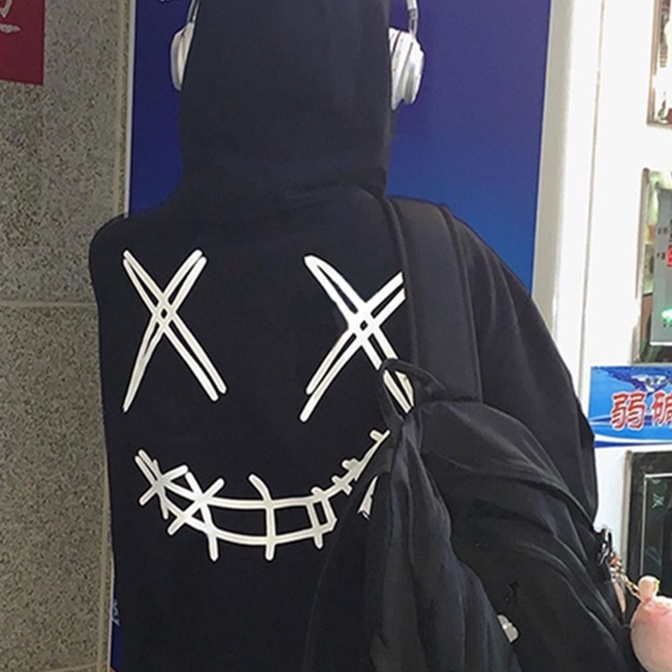 ZHELIHANGFEI Áo Hoodie Tay Dài Dáng Rộng Phong Cách Thời Trang Mỹ