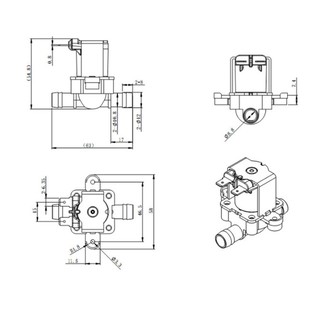 Van nước điện từ 2 đầu 12mm 12v