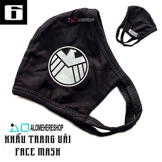 Khẩu Trang Vải Đen Đội Đặc Nhiệm SHIELD Cloth Masks Face Black S.H.I.E.L.D.