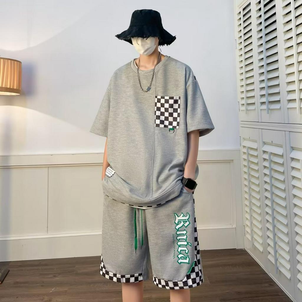 Set Đồ Thể Thao Màu Trơn Dáng Rộng Phong Cách Hàn Quốc Thời Trang Trẻ Trung Cho Cặp Đôi