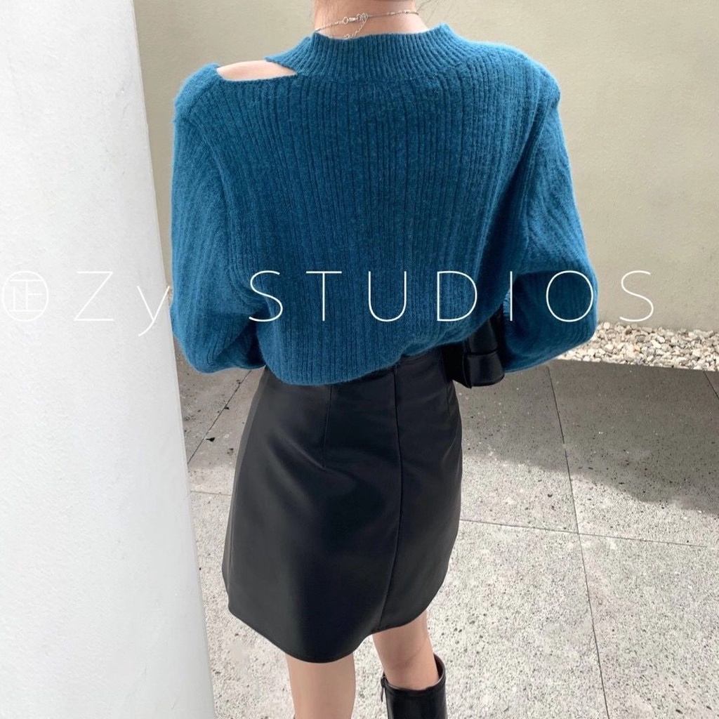 Áo Sweater Cổ V Hở Vai Kiểu Hàn Quốc Thời Trang 2022 Cho Nữ