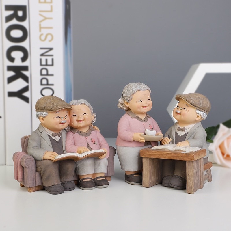 Tượng Ông Bà  đáng yêu   Decor-Home