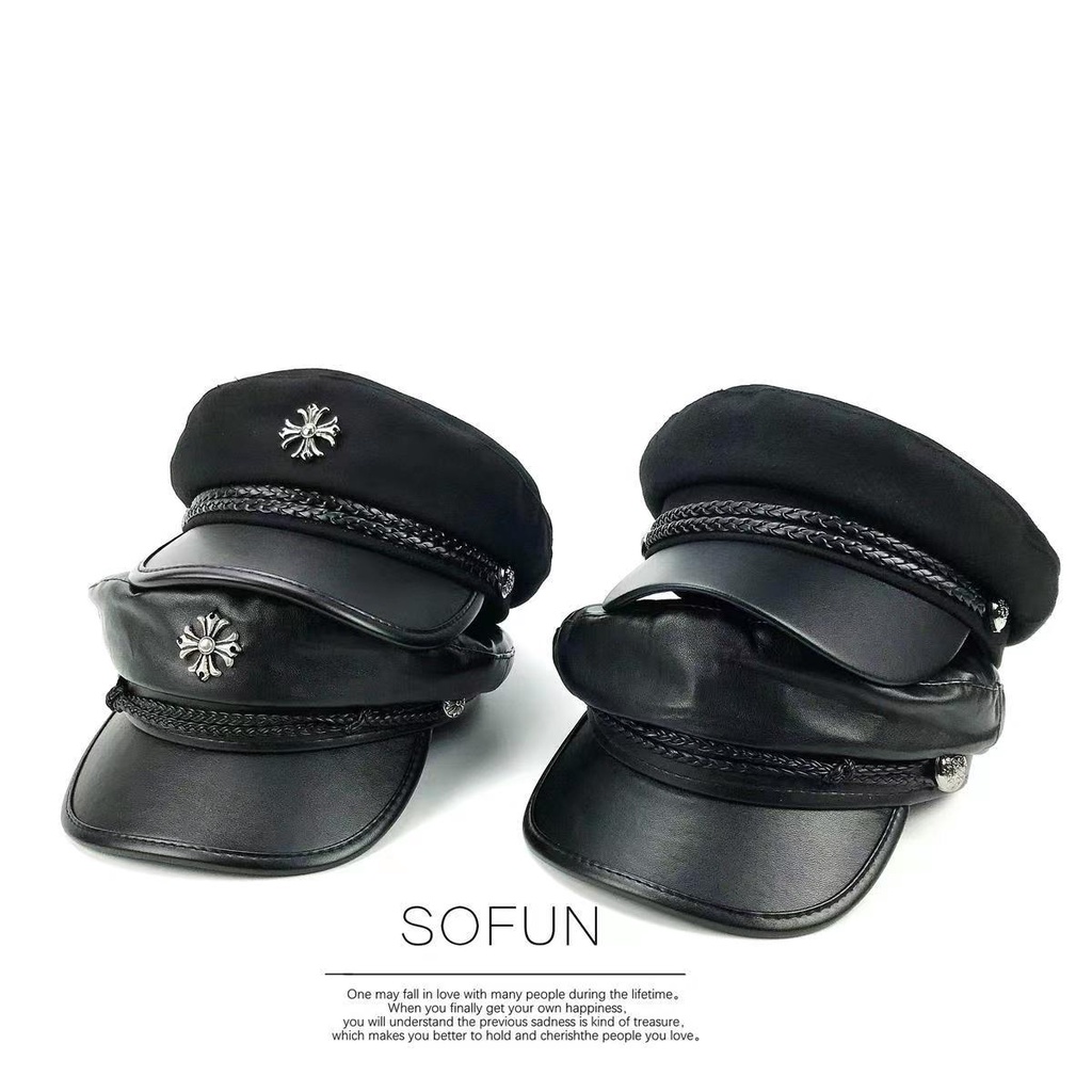 Mũ Thủy Thủ Màu Xanh Navy Đan Chéo Phong Cách Retro