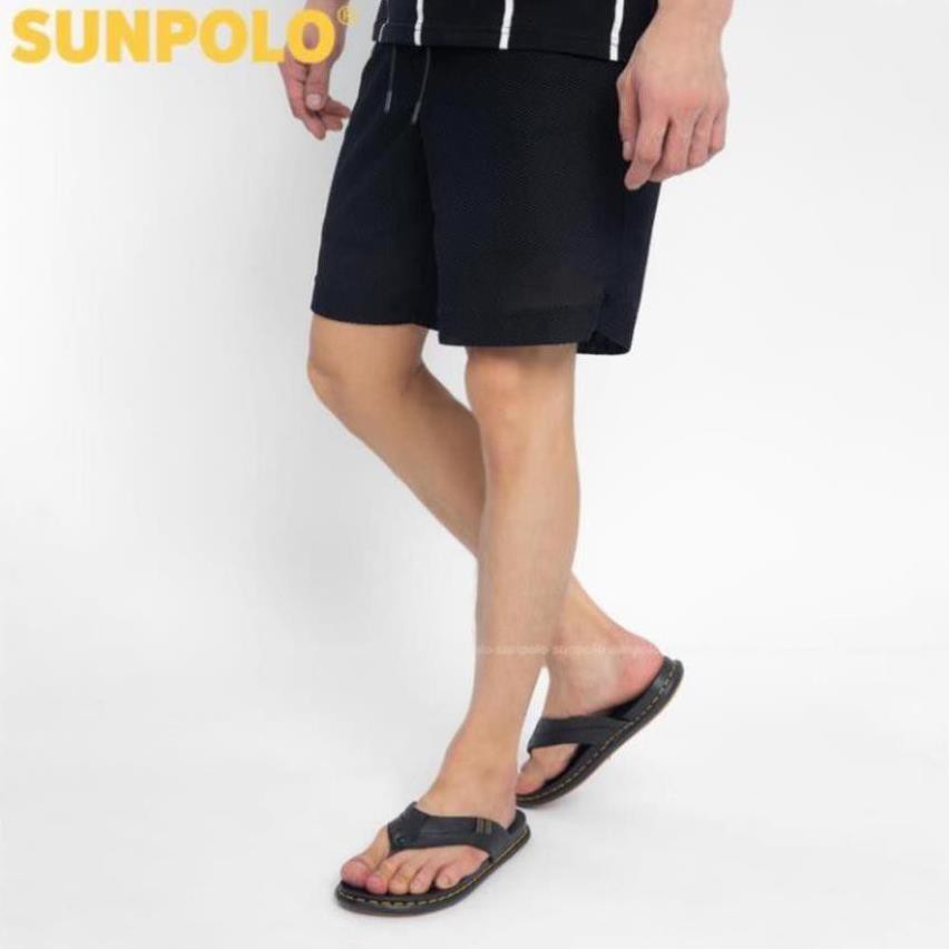 [Sale 3/3] Dép nam Dép xỏ ngón da bò SUNPOLO KEP203 - Đen Sale 11 -op1 '