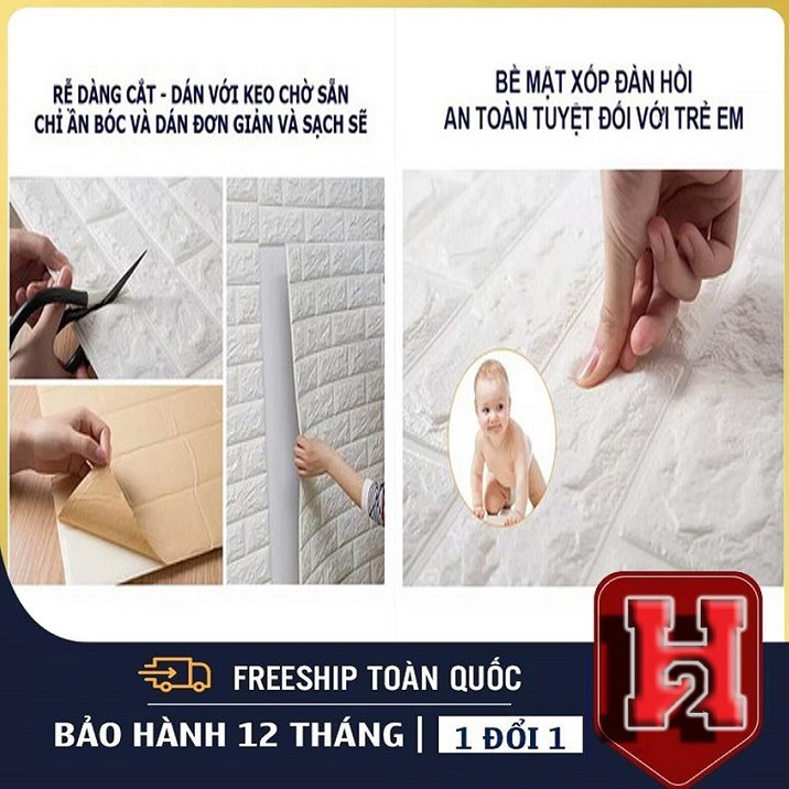 [Siêu Sale]📌Xốp Dán Tường Trắng Giả Gạch 4mm 3D Cao Cấp📌Cách Nhiệt Cách Âm Sỉ Lẻ Giá Rẻ Nhất ( Foam Wall Stickers)