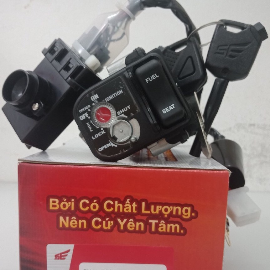 Ổ khóa chống trộm xe máy LEAD đủ dòng 2 cạnh mặt đèn led, chống trộm siêu cấp, chống dắt, tìm xe