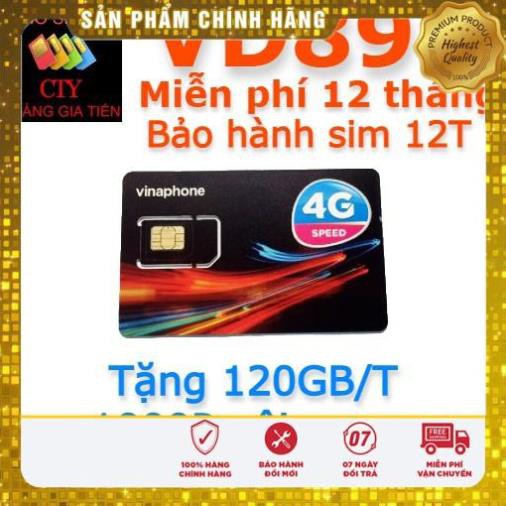 Siêu sale_ SIM 4G VINA VD89P 12THÁNG TẶNG 120GB-4GBNGÀY MIỄN PHÍ GỌI VÀ DATA TRONG SUỐT 1 NĂM