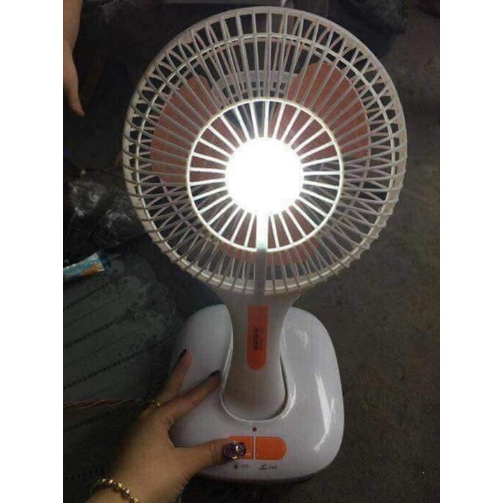 Quạt Tích Điện Mini Để Bàn Ông Tây 2 in 1 KM-F0166 cCao Cấp Thông Minh Thế Hệ Mới