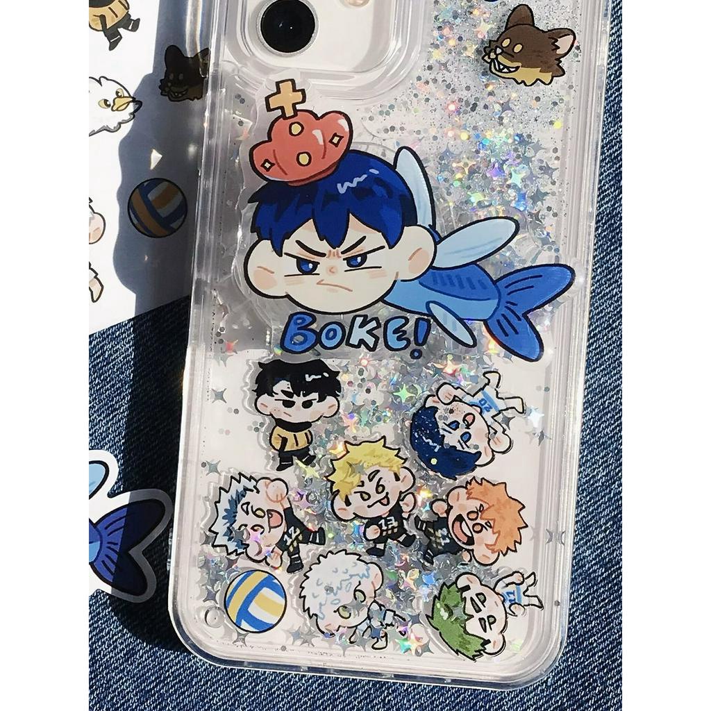 Hàng đặt trước, Ốp điện thoại cát chảy Haikyuu, pop socket kageyama
