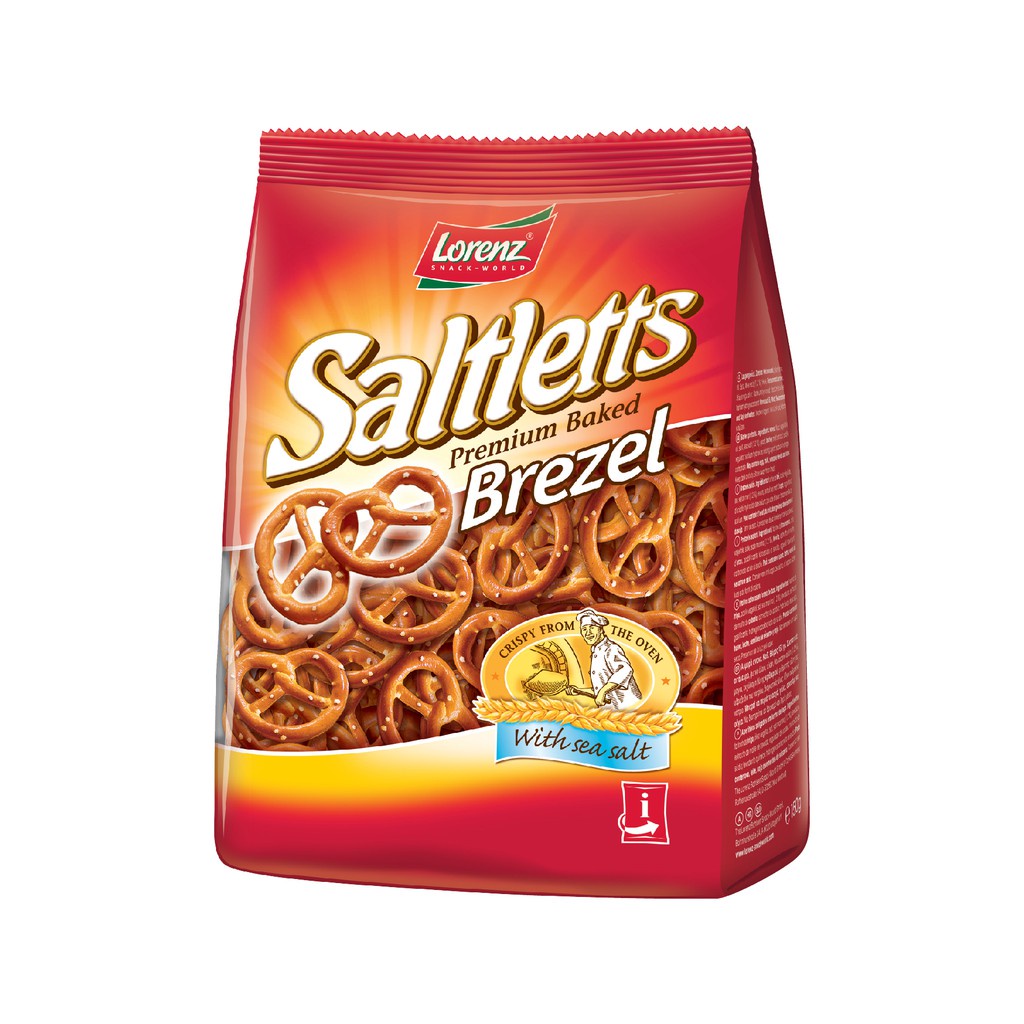 Bánh Xoắn giòn Saltletts Brezel hiệu Lorenz 90-150g