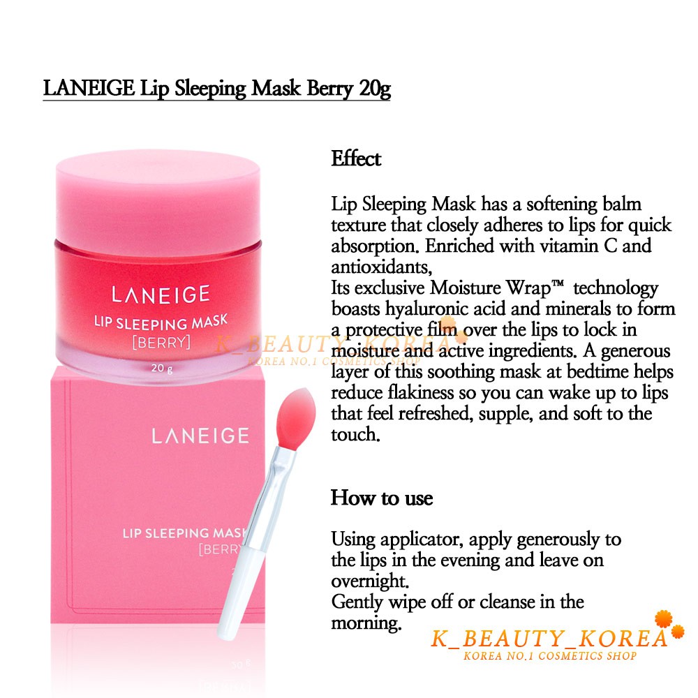 [LANEIGE] Lip Sleeping Mask Mặt nạ ngủ dành cho môi Berry 20g | BigBuy360 - bigbuy360.vn