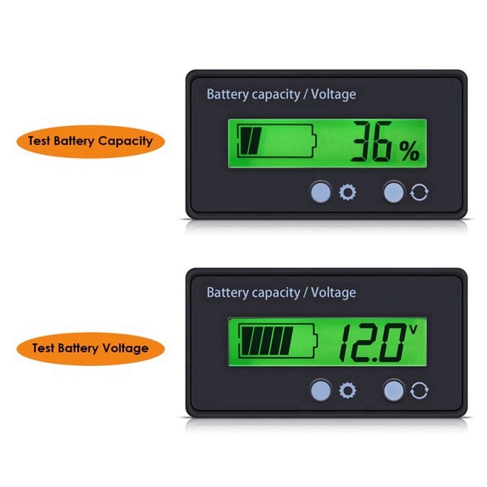 Máy Đo Dung Lượng Pin 12 / 24 / 36v / 48v Màn Hình Lcd Kỹ Thuật Số Nhiều Màu Sắc Kèm Dây Cáp Lead-Acid