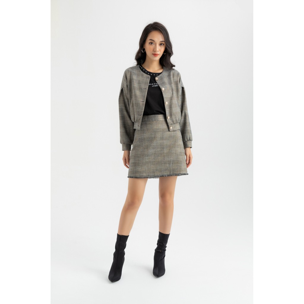 Chân váy tweed 2 lớp dáng chữ A IVY moda MS 31B8392 | BigBuy360 - bigbuy360.vn