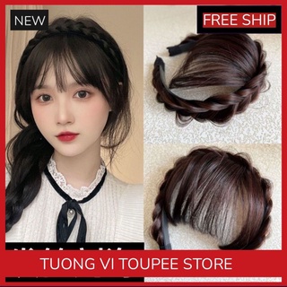 Băng Đô Tóc Giả Tết Bím Xương Cá Đính Mái Thưa Cực Xinh Hot