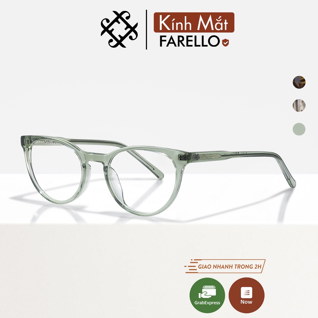 Gọng kính nữ cao cấp FARELLO Woodland mắt mèo Acetate thiết kế tinh tế màu sắc thời trang