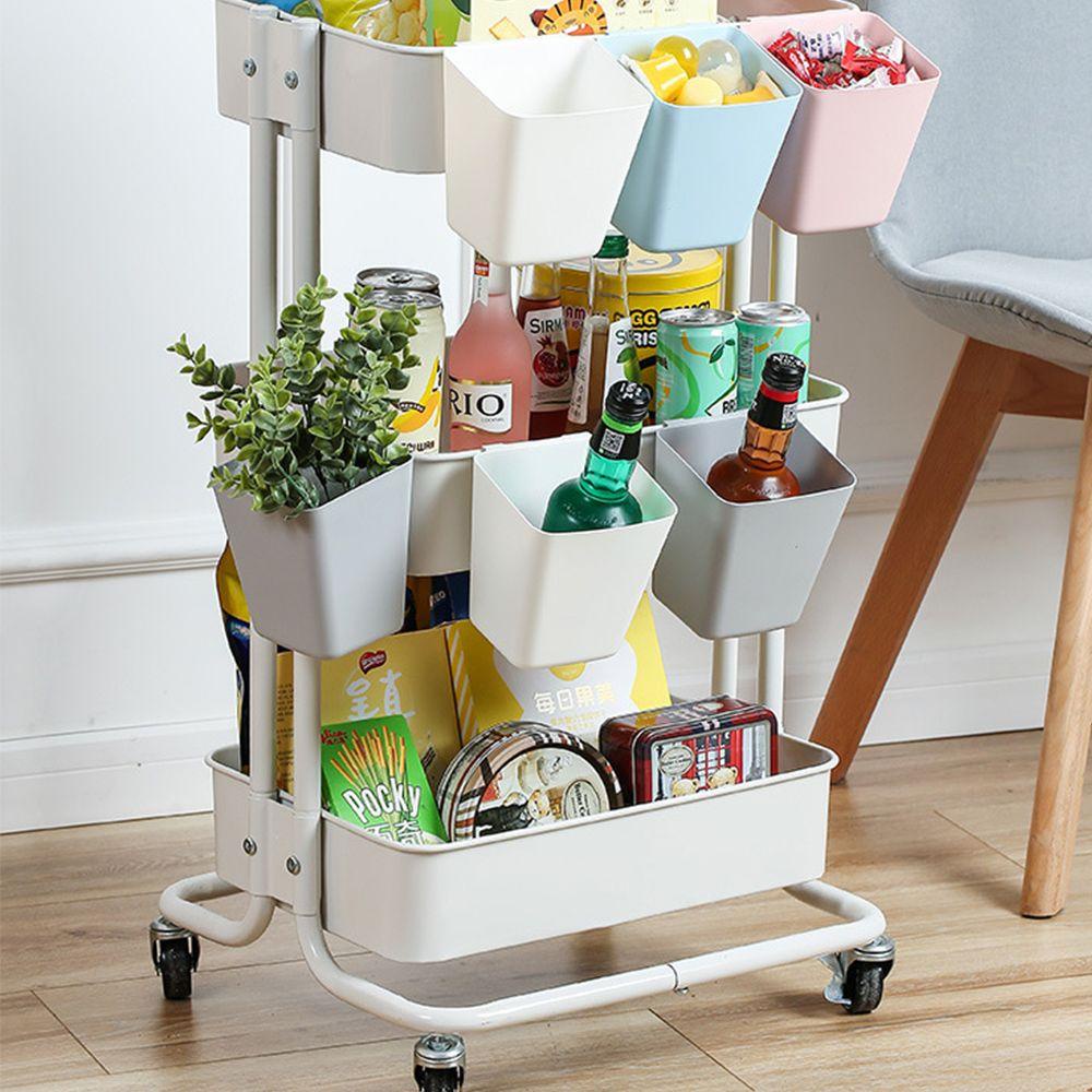 Giỏ Treo Bằng Nhựa Kích Thước Nhỏ Đựng Trang Sức / Mỹ Phẩm / Văn Phòng Phẩm Sắp Xếp Gọn Gàng Cho Nhà